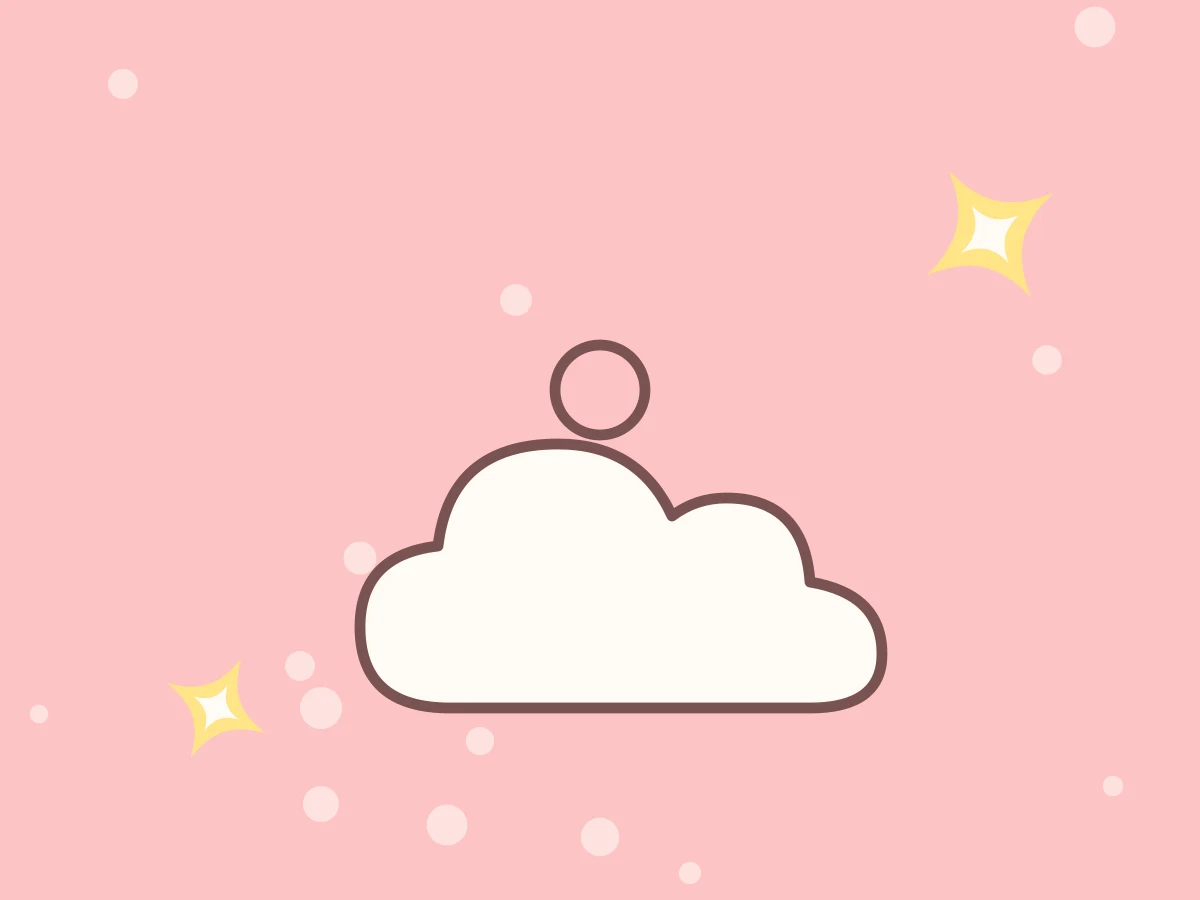 Quilted Cloud Keyring - 2